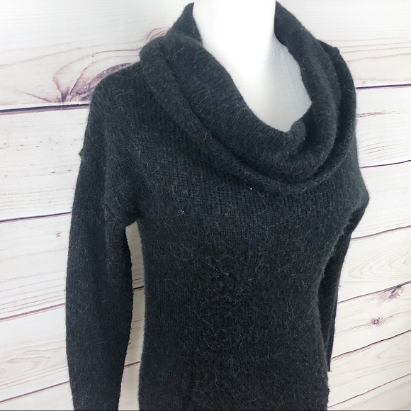 Lucky Brand Gray Wool Knitted Cowl Neck Sweater - Picture 2 of 7